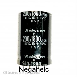 خازن 1800 میکروفاراد 200 ولت الکترولیت