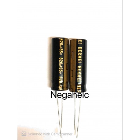 خازن 820 میکرو فاراد 35 ولت