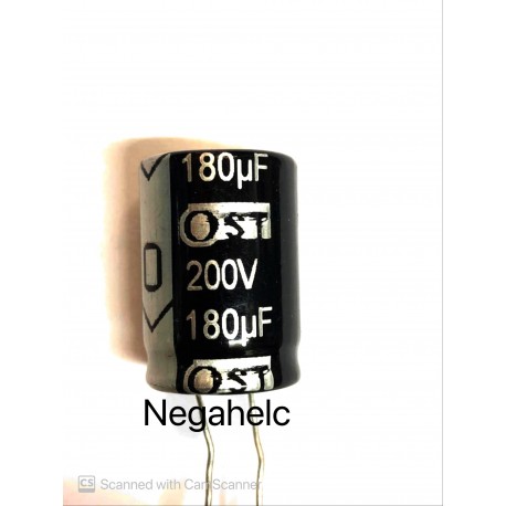 خازن 180 میکروفاراد 200 ولت