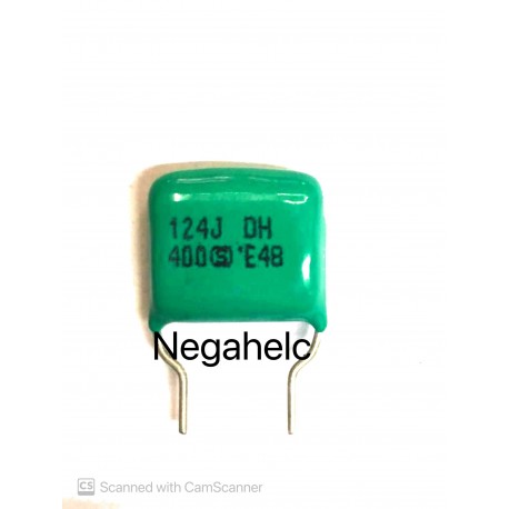 خازن 12 نانو فاراد 400 ولت پلی استر