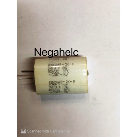 خازن 3.3 میکرو فاراد 400 ولت MKT اکسیال