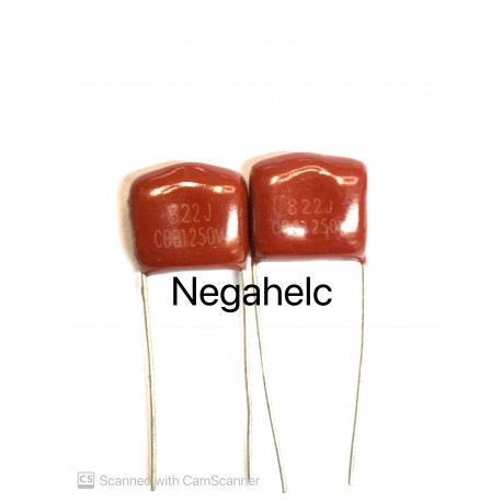 خازن 8.2 نانو فاراد 1000 ولت پلی استر